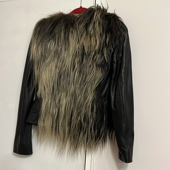 What Goes Around Comes Around Goat Fur Leather Jacket - Picture 5 of 10